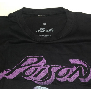 Poison - Smoking Skull Official Fitted Jersey T Shirt ( Men M) ***READY TO SHIP from Hong Kong***